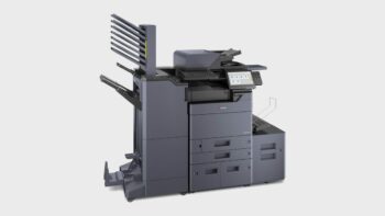 Side image of the Kyocera TASKalfa 2554ci with mailbox attachment